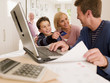 Family shopping online with credit card Family shopping online with credit card