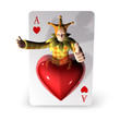 3d joker popping out from trump cards
