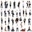 A collage of images with a lot of young business people A collage of images with a lot of young business people