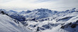 Winter mountainscape Lech Zürs in Austria