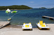 Croatia - Vrsar - Pedalo boats on seaside Croatia - Vrsar - Pedalo boats on seaside