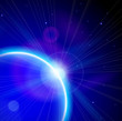 Blue Planet & stars in the depths of space Blue Planet & stars in the depths of space