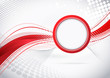 Abstract gray background with a red design element