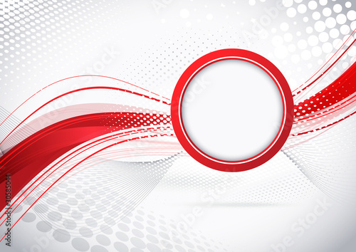 Vector: Abstract gray background with a red design element Abstract gray background with a red design element