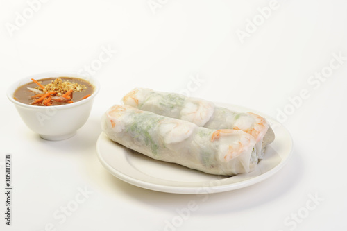 Photo: Vietnamese food isolated on white Vietnamese food isolated on white
