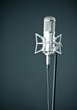 Microphone on the black background