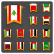Vertical flags arabian coutries