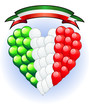 Cuore italiano di palloncini