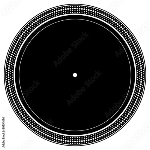 Vector: DJ turntable plate DJ turntable plate