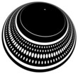 DJ's turntable plate heavily distorted