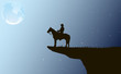 Cowboy at night
