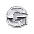 3d metal letters sketch - G. Eps10