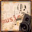 music note card