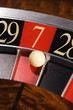 Close up of ball on roulette wheel