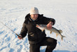 The fisherman on winter fishing The fisherman on winter fishing