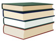 stack of four books, vector