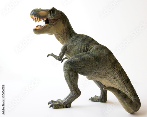 Photo: A Tyrannosaurus Rex Dinosaur with Gaping Jaws A Tyrannosaurus Rex Dinosaur with Gaping Jaws