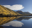 Photo: "Autumn leaves on trees on hillside next to Crystal Lake, Ouray, Colorado, United States" "Autumn leaves on trees on hillside next to Crystal Lake, Ouray, Colorado, United States"