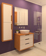 Modern bathroom interior.