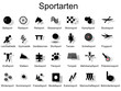 Vektor: Sportarten - Icons mit Schatten Sportarten - Icons mit Schatten