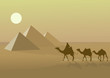 vector illustration with egypr pyramid and camels vector illustration with egypr pyramid and camels