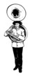 Man with tuba Man with tuba