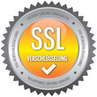 Button - SSL Verschlüsselung - gelb Button - SSL Verschlüsselung - gelb