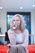 Mature woman drinking water from glass