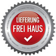 Button - Lieferung frei Haus - rot