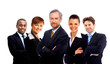 Business team and a leader - Mature business man with