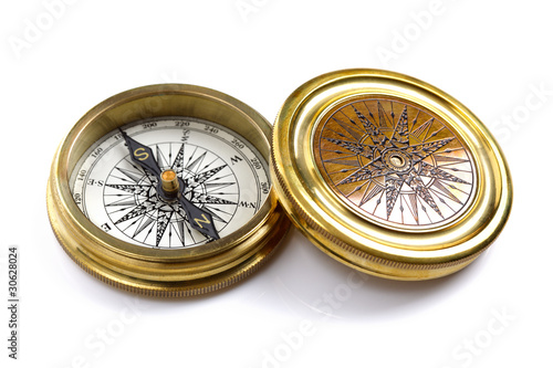 Photo: Antique brass compass Antique brass compass