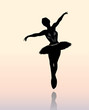 Vector Illustration of  Cute dancing  Ballerina