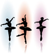 Vector Illustration of  dancing  ballerinas