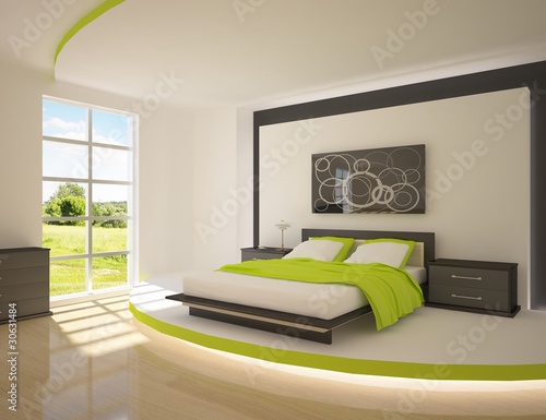 Ilustración: green bedroom green bedroom