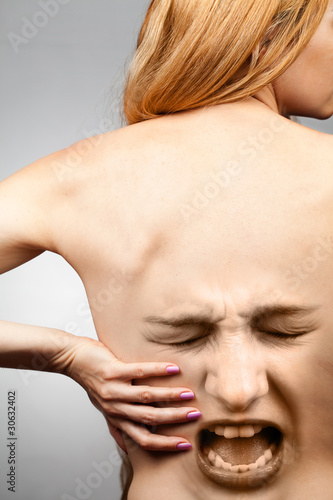 Photo: Back pain concept Back pain concept
