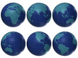 Cyan world globe
