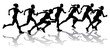 Runners racing