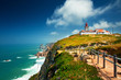 Nice view of a lighthouse with the ocean in Portugal Nice view of a lighthouse with the ocean in Portugal