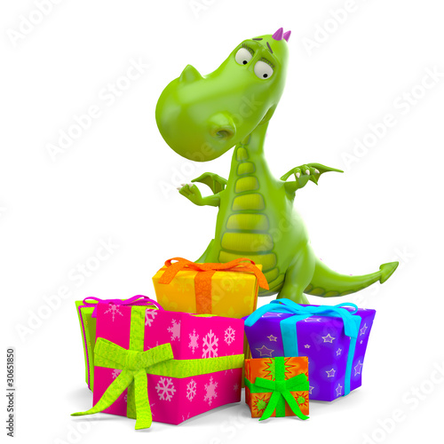 Dino Baby Green Glossy Dragon In Many Gift