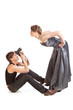 Young adult female model and photographer. Young adult female model and photographer.