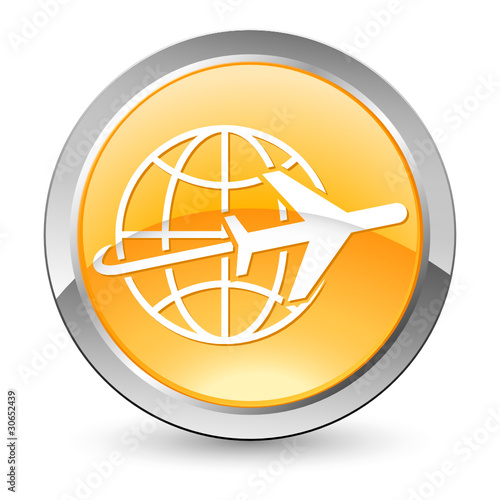 Vector: Fernreise - Button Fernreise - Button