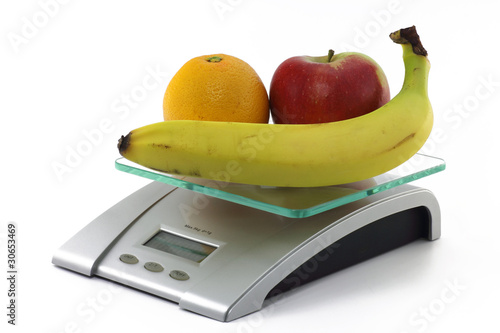 Foto: obst auf waage obst auf waage