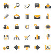orange web internet icons - 1