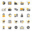 orange finance hotel icons - set 4