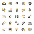 orange communication icons - 6