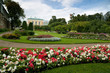 Flower bed in front of the palace park Flower bed in front of the palace park