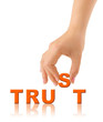 Hand and word Trust Hand and word Trust