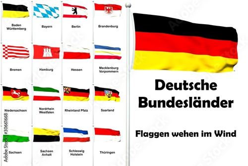 Illustration: Deutsche Bundesländer Deutsche Bundesländer