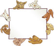 frame with dogs