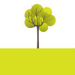 Abstract background with green tree.